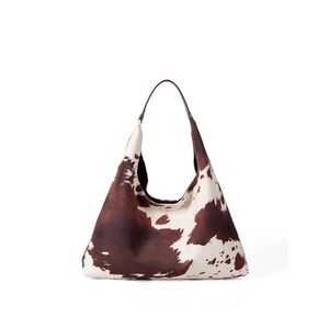 1206 Cow-Print Shoulder Bag  Large Capacity Underarm Top handle Purse